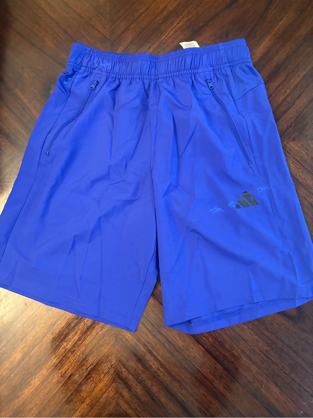 adidas Men's Essentials Woven Training Shorts, Lucid Blue/Black New Small 9’’